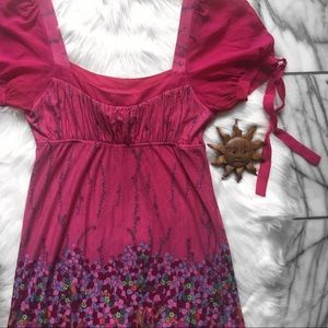3/$25! Free People Floral Pink Dress